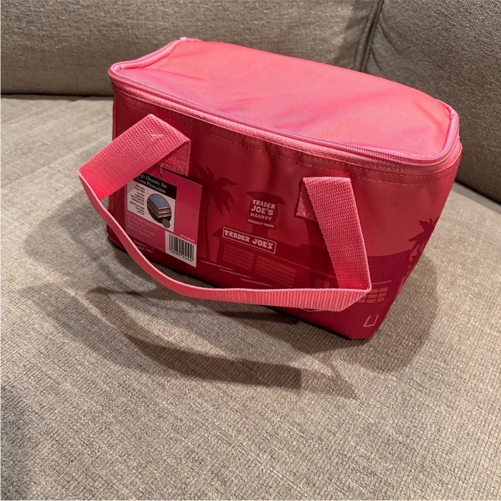 Valentine pink Trader Joe's Pink Insulated lunch Bag